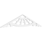 Ekena Millwork Pitch Wagon Wheel Architectural Grade PVC Gable Pediment, 60"W x 12 1/2"H x 1"P (5/12) GPP060X013X100WAG - alternate 1